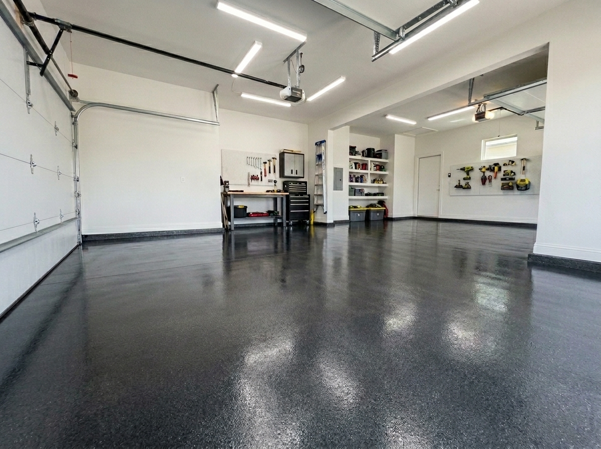 Epoxy garage floor The Woodlands TX
